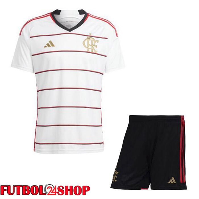 Camiseta Flamengo Ninos Segunda Blanco 2023/2024