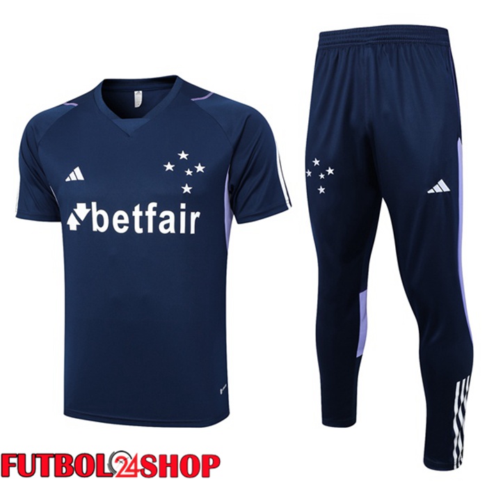 Camiseta Entrenamiento Cruzeiro EC + Pantaloni Azul Real 2023/2024