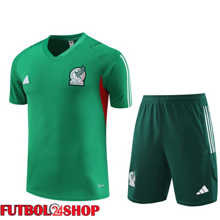 Camiseta Entrenamiento México + Pantaloncini Verde 2023/2024