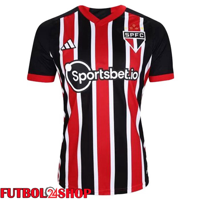 Camiseta Sao Paulo FC Segunda Negro Rojo 2023/2024