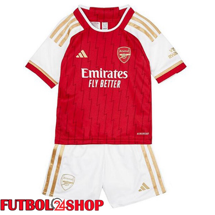 Camisetas De Futbol Arsenal Ninos Primera Rojo Blanco 2023/2024