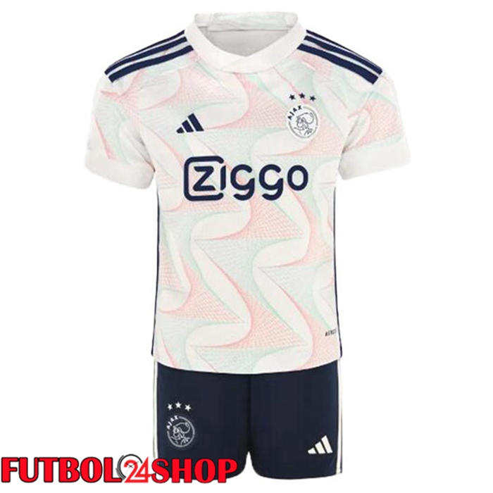 Camisetas De Futbol AFC Ajax Ninos Segunda Blanco 2023/2024