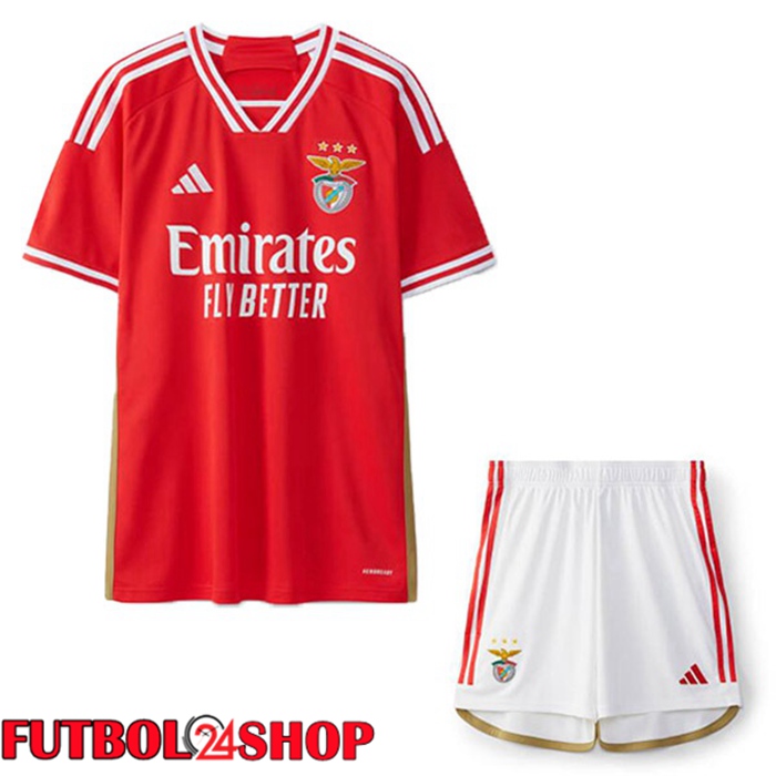 Camisetas De Futbol S.L Benfica Ninos Primera Rojo 2023/2024