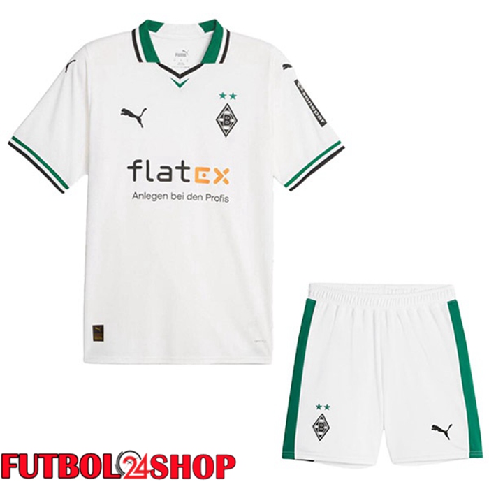 Camisetas De Futbol Monchengladbach Ninos Primera Blanco 2023/2024