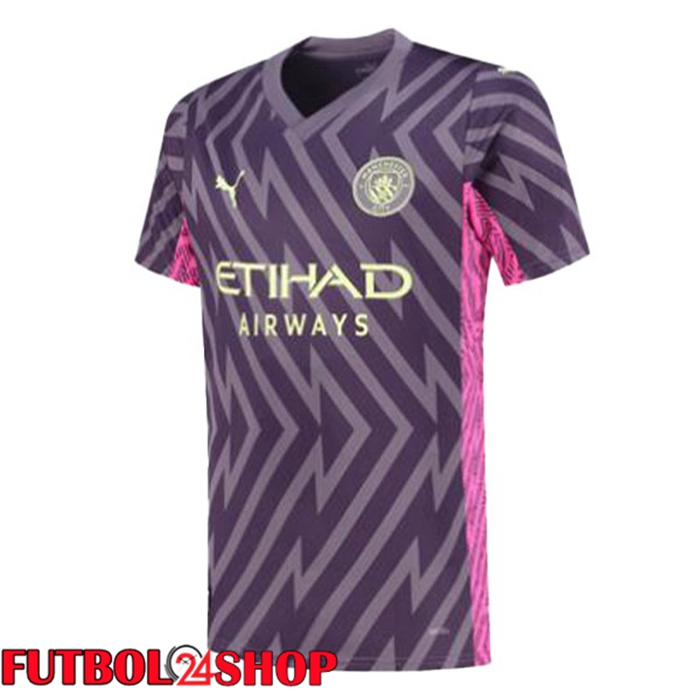 Camisetas De Futbol Manchester City Portero Púrpura 2023/2024