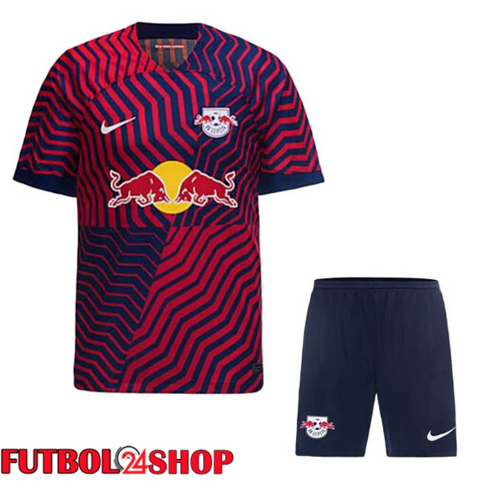 Camisetas De Futbol RB Leipzig Ninos Segunda Rojo 2023/2024