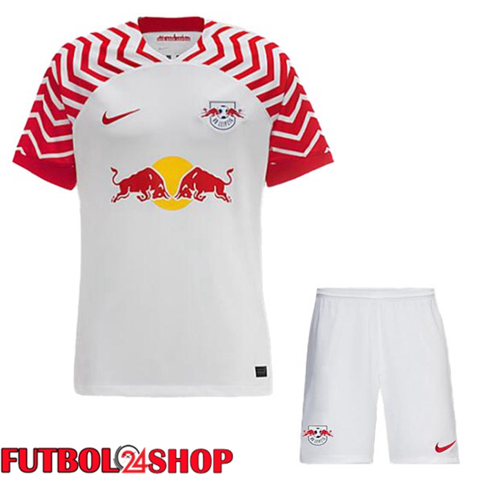 Camisetas De Futbol RB Leipzig Ninos Primera Blanco 2023/2024