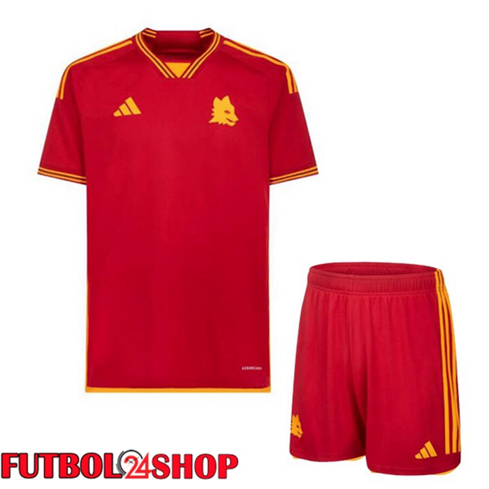 Camiseta AS Roma Ninos Primera Rojo 2023/2024