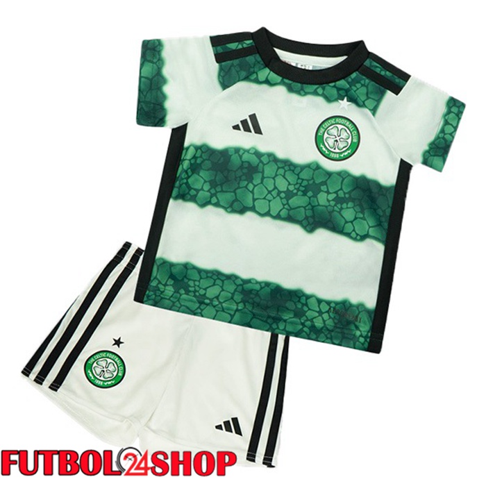 Camiseta Celtic FC Ninos Primera Verde Blanco 2023/2024