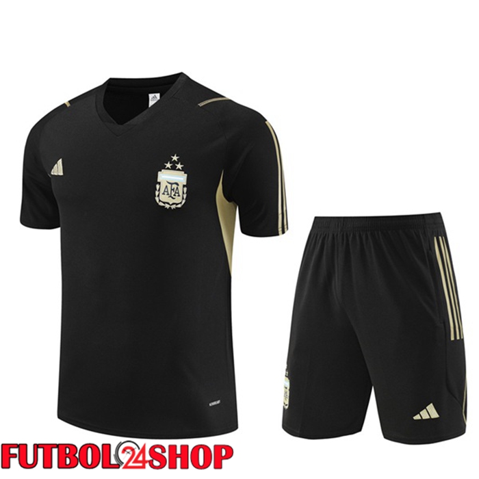 Camiseta Entrenamiento Argentina + Cortos Negro 2023/2024