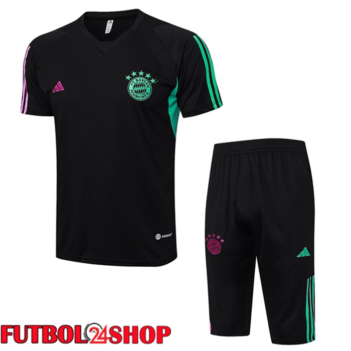 Camiseta Entrenamiento Bayern Munich + Cortos Negro 2023/2024