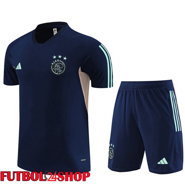 Camiseta Entrenamiento AFC Ajax + Cortos Azul Real 2023/2024