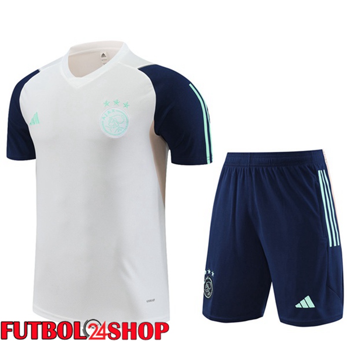 Camiseta Entrenamiento AFC Ajax + Cortos Blanco 2023/2024