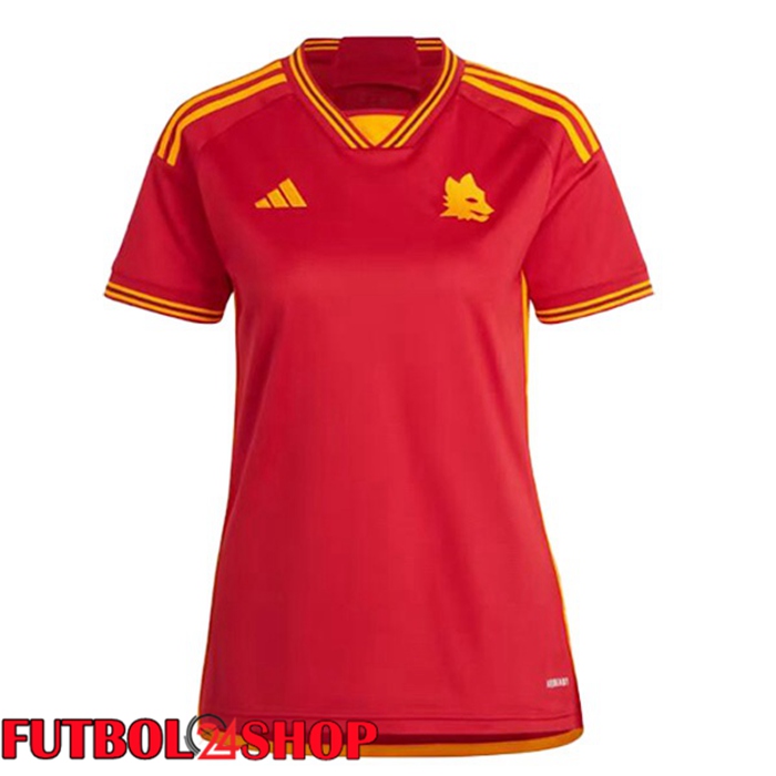 Camiseta AS Roma Mujer Primera Rojo 2023/2024
