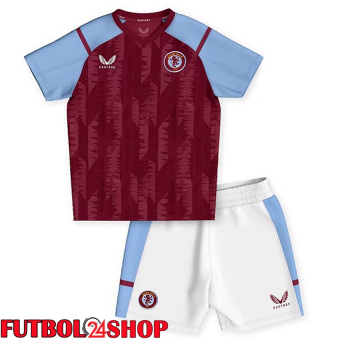 Camiseta Aston Villa Ninos Primera Rojo 2023/2024