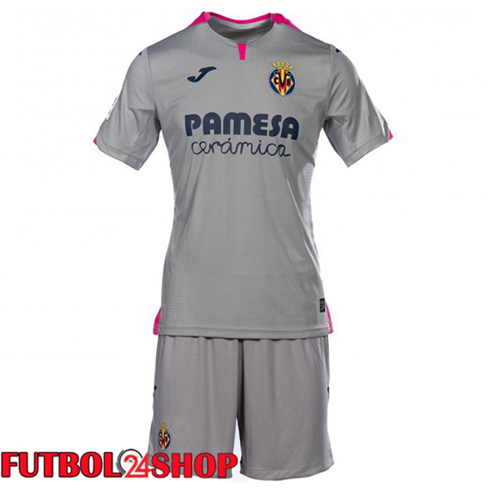 Camiseta Villarreal Ninos Tercera Gris 2023/2024