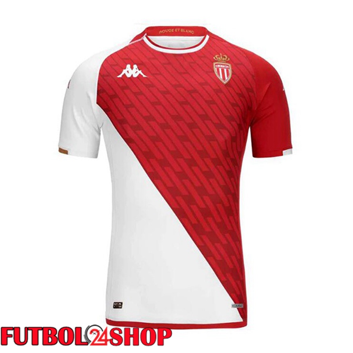 Camiseta AS Monaco Primera Blanco Rojo 2023/2024