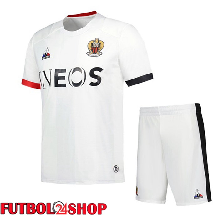 Camiseta OGC Nice Ninos Segunda Blanco 2023/2024