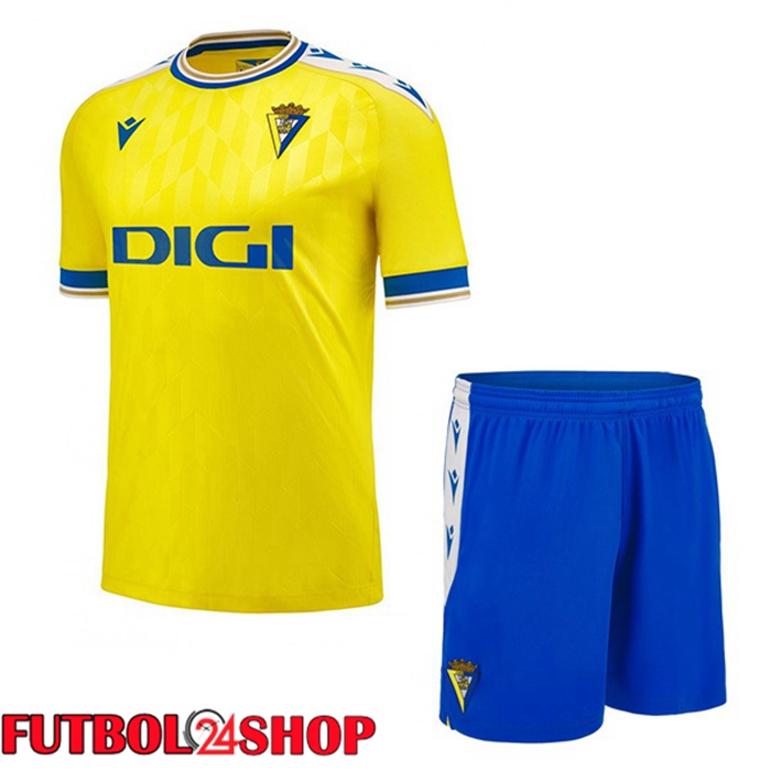Camiseta Cadiz CF Ninos Primera Amarillo 2023/2024