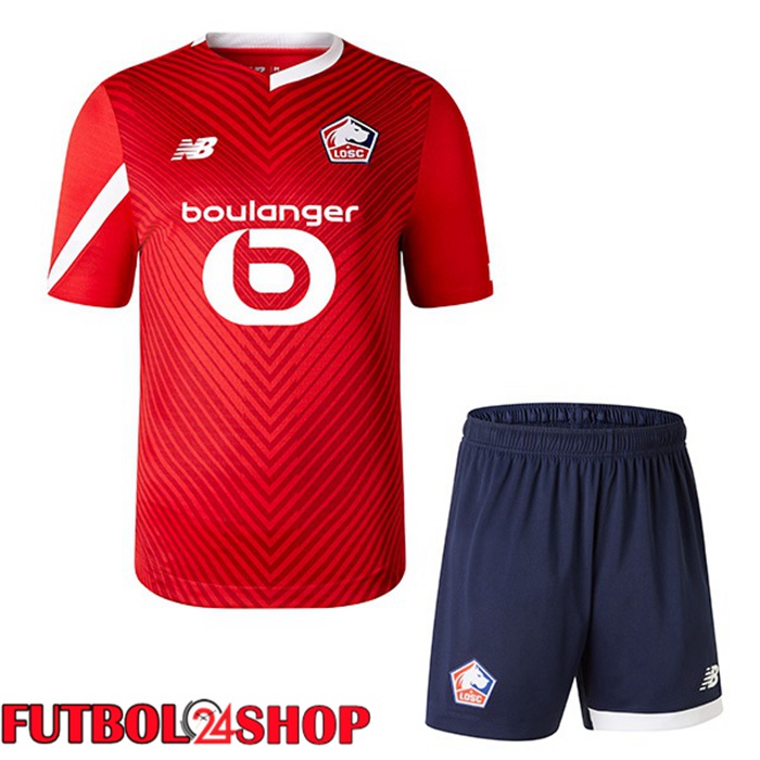 Camiseta Lille OSC Ninos Primera Rojo 2023/2024