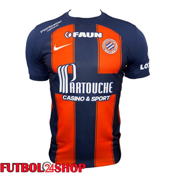 Camiseta Montpellier HSC Primera Azul Naranja 2023/2024
