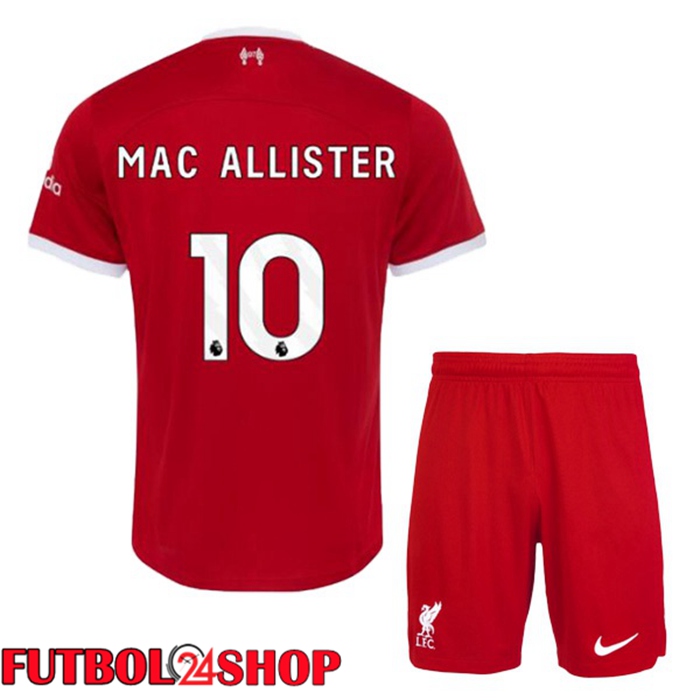Camiseta FC Liverpool (MAC ALLISTER 10) Ninos Primera Rojo 2023/2024