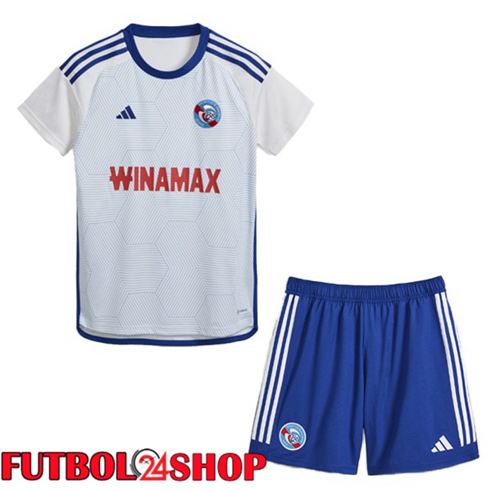 Camiseta RC Strasbourg Alsace Ninos Segunda Blanco 2023/2024