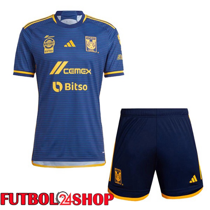 Camiseta Tigres UANL Ninos Segunda Azul 2023/2024