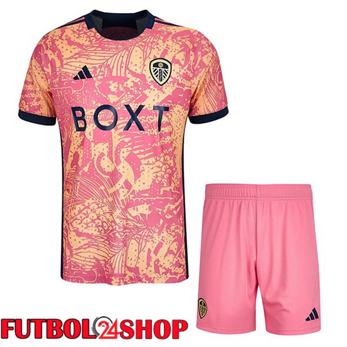 Camiseta Leeds United Ninos Tercera Rosado 2023/2024