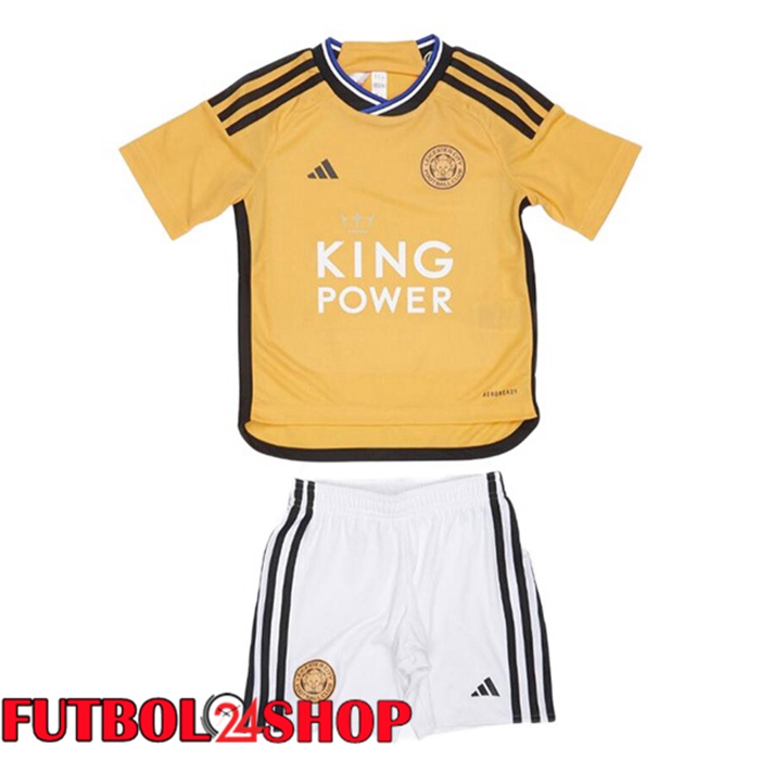 Camiseta Leicester City Ninos Tercera Amarillo 2023/2024
