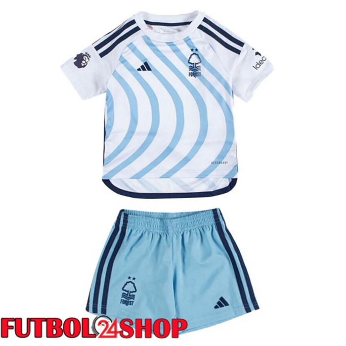 Camiseta Nottingham Forest Ninos Segunda Azul Blanco 2023/2024
