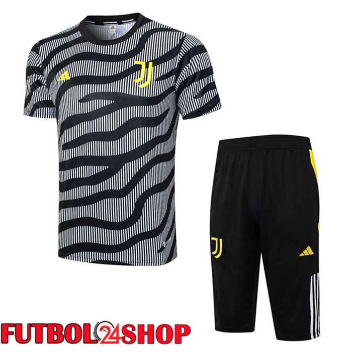 Camiseta Entrenamiento Juventus + Cortos Negro 2023/2024