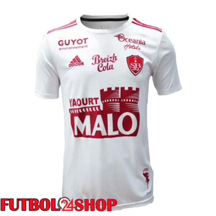 Camiseta Stade Brestois Segunda Blanco 2023/2024