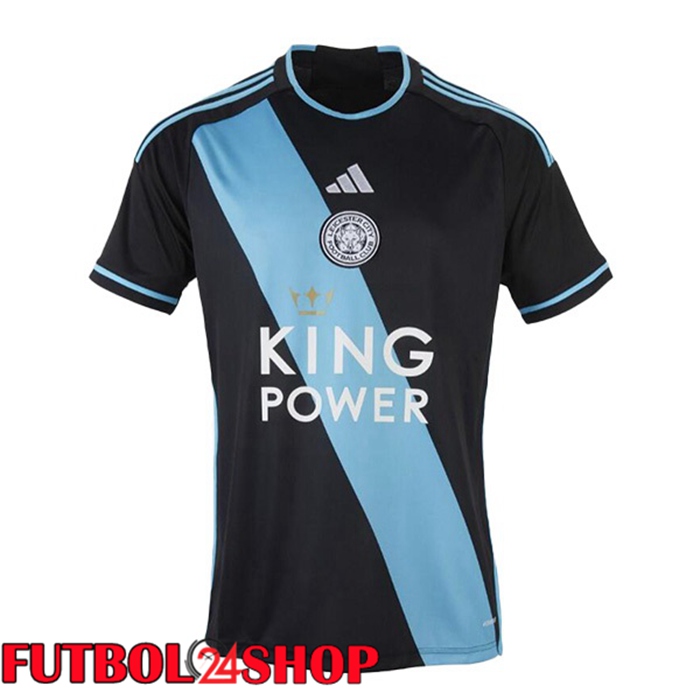 Camiseta Leicester City Segunda Azul Negro 2023/2024