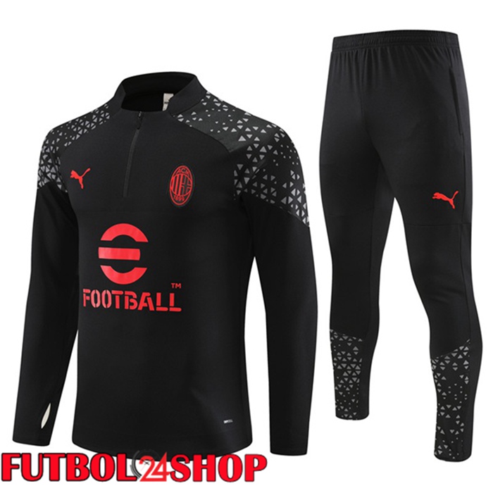 Chandal Equipos De Futbol AC Milan Negro 2023/2024