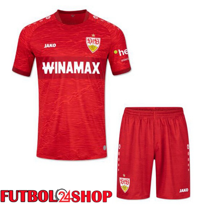 Camiseta VfB Stuttgart Ninos Segunda Rojo 2023/2024
