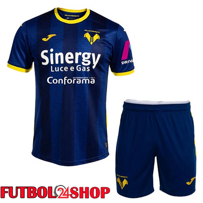 Camiseta Hellas Verone Ninos Primera Azul 2023/2024