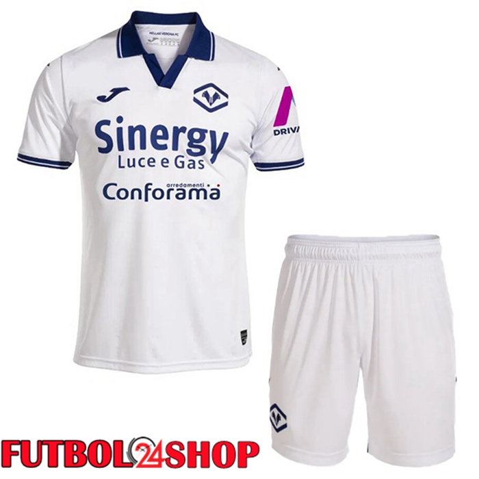 Camiseta Hellas Verone Ninos Tercera Blanco 2023/2024