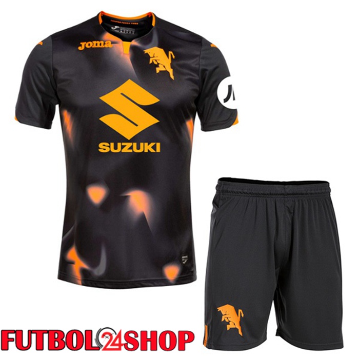 Camiseta Torino FC Ninos Tercera Negro 2023/2024