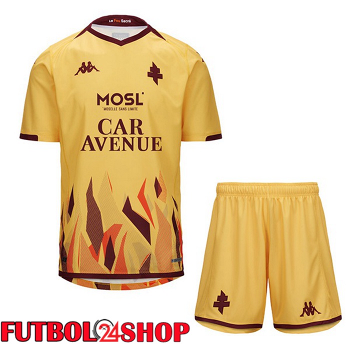 Camiseta FC Metz Ninos Segunda Amarillo 2023/2024