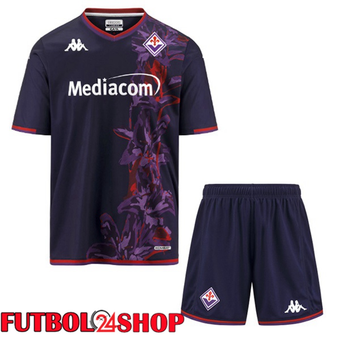Camiseta ACF Fiorentina Ninos Tercera Negro 2023/2024