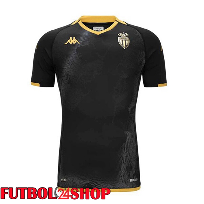Camiseta AS Monaco Segunda Negro 2023/2024