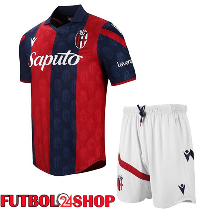 Camiseta Bologne Ninos Primera Azul Rojo 2023/2024