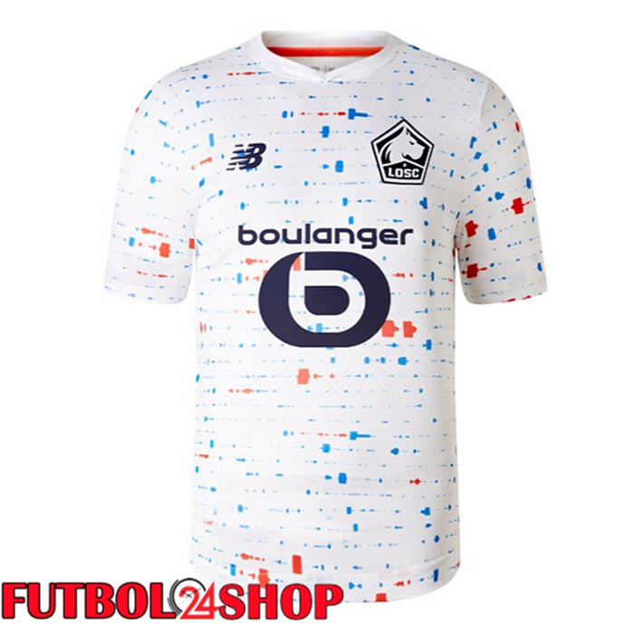 Camiseta Lille OSC Segunda Blanco 2023/2024