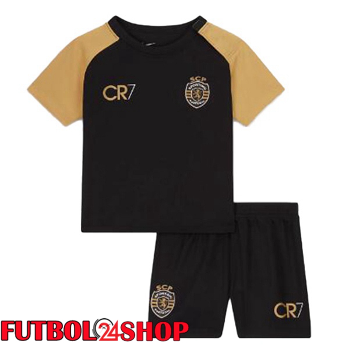 Camiseta Sporting CP Ninos Tercera Negro 2023/2024