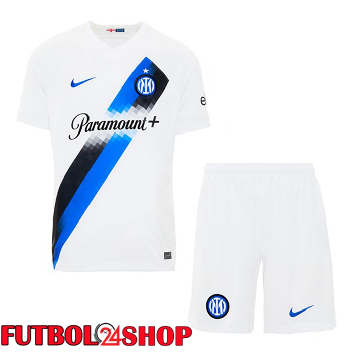 Camiseta Inter Milan Ninos Segunda Blanco 2023/2024