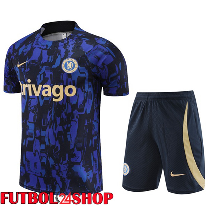 Camiseta Entrenamiento FC Chelsea + Cortos Azul Real 2023/2024
