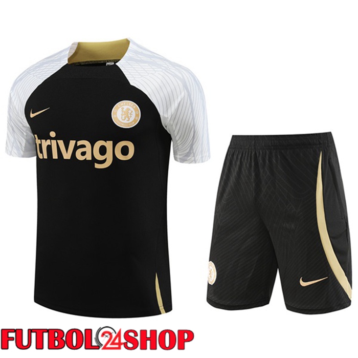 Camiseta Entrenamiento FC Chelsea + Cortos Negro 2023/2024