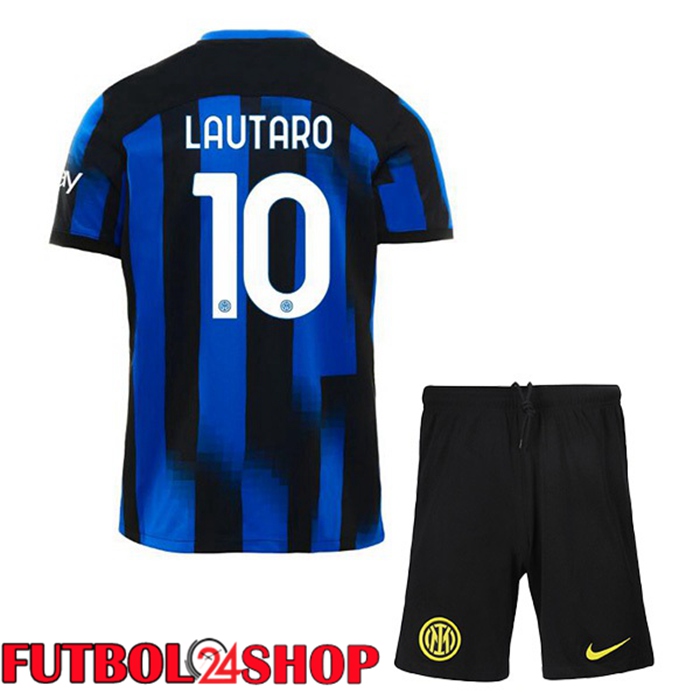 Camiseta Inter Milan (LAUTARO 10) Ninos Primera Azul 2023/2024