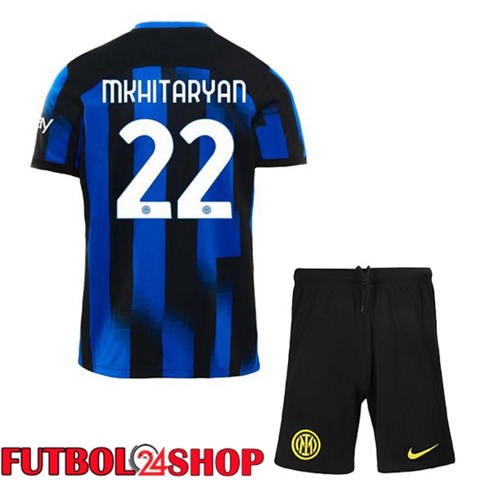 Camiseta Inter Milan (MKHITARYAN 22) Ninos Primera Azul 2023/2024